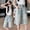 Light Blue, variant on Denim Shorts for Girls Elastic Sports Pants Girl Summer Clothes Size 9-10 Years Girls Shorts