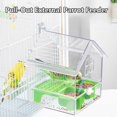 thumbnail image 5 of Pull-Out External Parrot Feeder, Multifunction Bird Bath/Bowl/House, Bird Cage Accessories for Lovebirds, Finches, Parakeets, Mannikin, 5 of 5