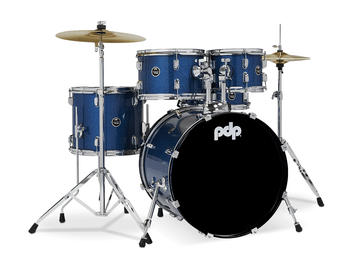 PDP Center Stage 5Piece Drum Kit with Hardware and Cymbals (Royal Blue