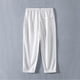 thumbnail image 3 of Pantalones largos para hombre, informales, holgados, ventilados, con bolsillos y cordón, rectos, de poliéster., 3 of 5