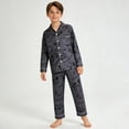 thumbnail image 2 of BJUTIR Boys Clothes Set Long Sleeve Pajama Dinosaur Print Rocket Football Kids Homewear Soft Comfy Loungewear Two Piece Outfit Durable Clothing Set Size 9-10 Years, 2 of 9