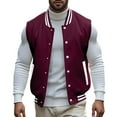 thumbnail image 2 of Bcfgryg Men's Spring And Autumn Vest Coat Standing Collar Sleeveless Button Jacket Vest Mens Waterproof Jacket Red XXL, 2 of 5