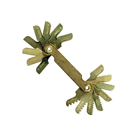 16 Leaf Standard and Metric Thread Pitch Gauge
