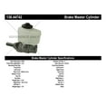 thumbnail image 4 of Centric Parts 130.44742 Premium Brake Master Cylinder for Toyota Tacoma 2005–2008, 4 of 4