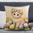 thumbnail image 3 of Covers Clearance! YZEGDCH Easter Rabbit Pillow Covers 18x18 Inch Spring Cushion Case Decoration for Home Bedroom Couch Sofa Decor Easter Gift, 3 of 5