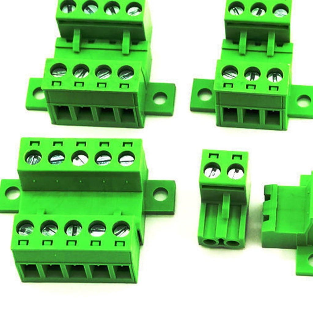 Geemin 10Set 5.08MM PCB Terminals Block Connector Butting 2/4/6/8Pin Screw Terminals