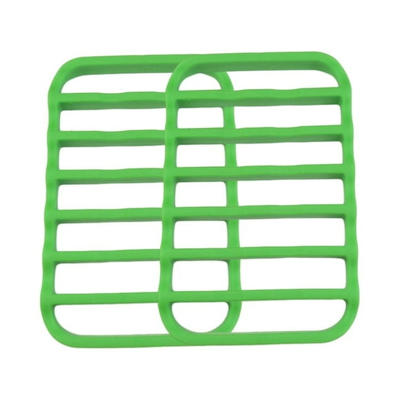 Injueey 2 unids/set rejilla para asado de silicona fácil de limpiar antiadherente para asar a alta temperatura no tóxico Herramientas y accesorios para hornear verde