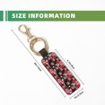 thumbnail image 3 of Wukai Rose Flowers Print Leather Car Keychain, Universal Key Fob Keychain, Leather Key Chain Holder for Men and Women,360 Degree Rotatable, 3 of 5