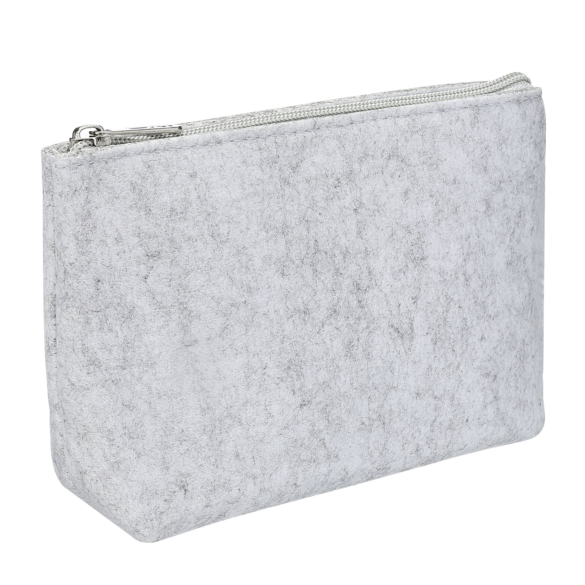 Unique Bargains Stationery Storage Zipper Pouch Office Organizer Light Gray