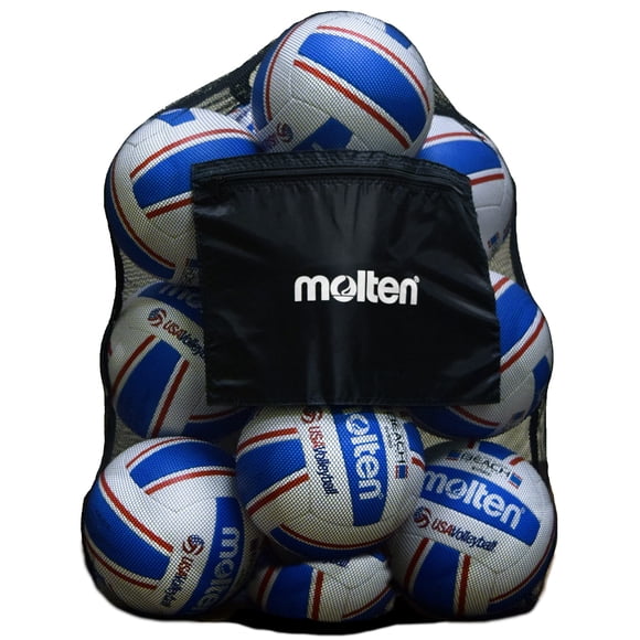 Bolsa para balones Molten de malla con capacidad para 10 balones de fútbol o voleibol