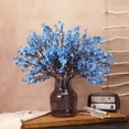 thumbnail image 5 of Artificial Flowers Babys Breath Flower Bulk Faux Silk Gypsophila Bouquet Real Touch Silk Floral Arrangement for Fall Artificial Flower Centerpiece Home Fireplace TableDecor (Blue+Vase), 5 of 5