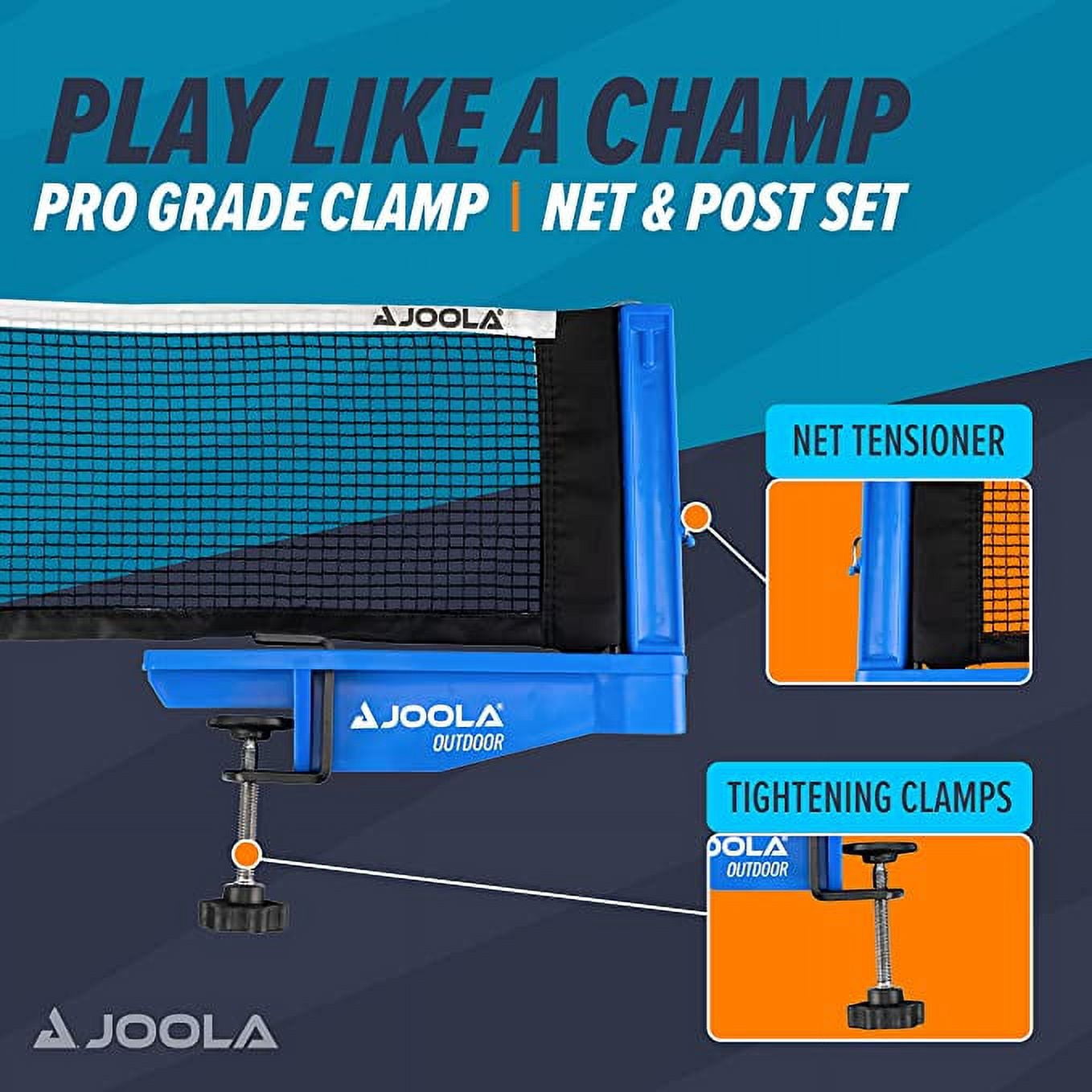 Joola Outdoor Weatherproof Table Tennis Net and Post, Blue