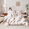 thumbnail image 4 of Castle Fairy Teens Adults Marbling Stone Pattern Bedding Comforter Set 2pcs,Gradient Marble Watercolor Twin Comforter Sets Microfiber,Abstract Ombre Breathable Bedding Set,Lightweight Room Decor, 4 of 8