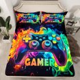 thumbnail image 2 of Homewish 3-Piece Twin Sheet Set, Gradient Gamepads, Video Game Microfiber Bedding, 2 of 7