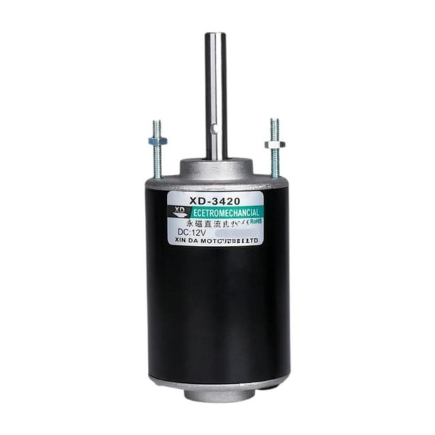 Motor de CC, generador de bricolaje, motor premium, proyecto de bricolaje, motor silencioso, eléctrico de bajo ruido 24 V 7000 RPM