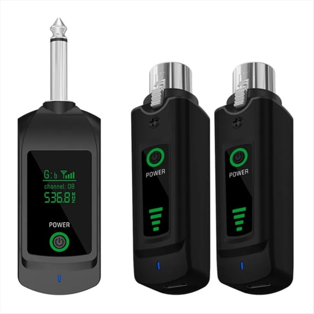 Convertidor de Micrófono Inalámbrico 2.4G, Transmisor y Receptor para Micrófono de Condensador Dinámico, Mezclador de Audio para Guitarra A.