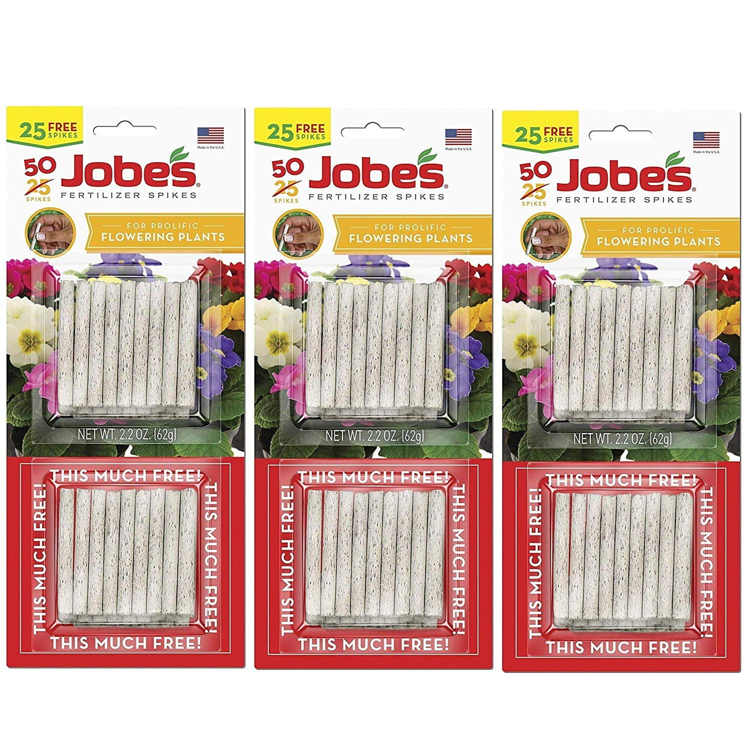Jobe's 05231T Flowering Plant Fertilizer Spikes 10104, 3 Pack