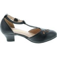 thumbnail image 6 of Chase & Chloe Mimi-1K Girl's T-Strap Cut Out Ankle Wrap Casual Dress Shoes, 6 of 7