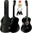 thumbnail image 5 of SuperDeal 38-Inch Round Shoulder Acoustic Guitar Kit 6 Strings Full Size Classic Beginners Children Adults All-Solid Wood with Carrying Case, Strap, Tuner and Pick, Black, 5 of 13