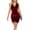 Wine, variant on TAGOLD Womens Evening Dress,Summer Dress for Womens,Women's Casual Sexy Fashion Summer Sling V-Neck Skirt Sleeveless Pack Hip Velvet Solid Dress