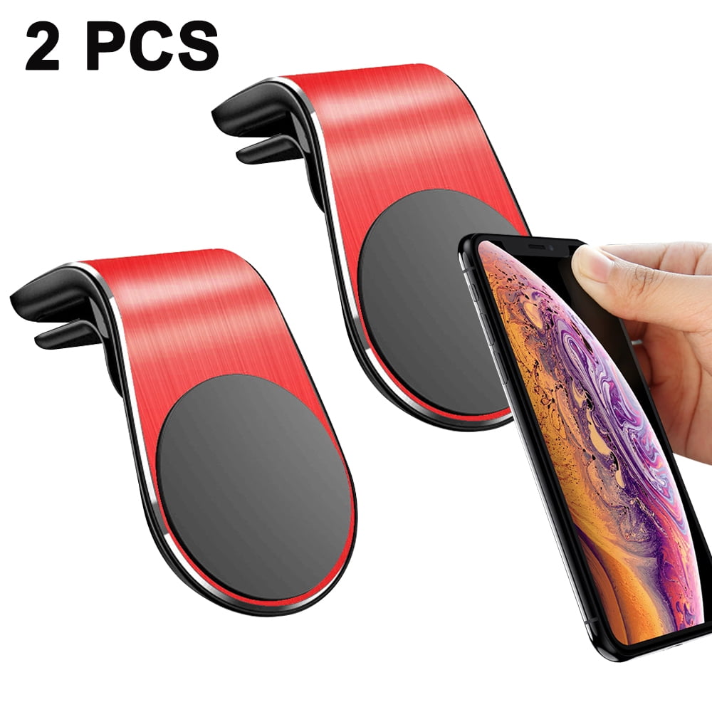 Magnetic Phone Car Mount (2 Pack), Universal Air Vent Magnetic Phone Car Mount Phone Holder for 3.5-7 inch mobile phones