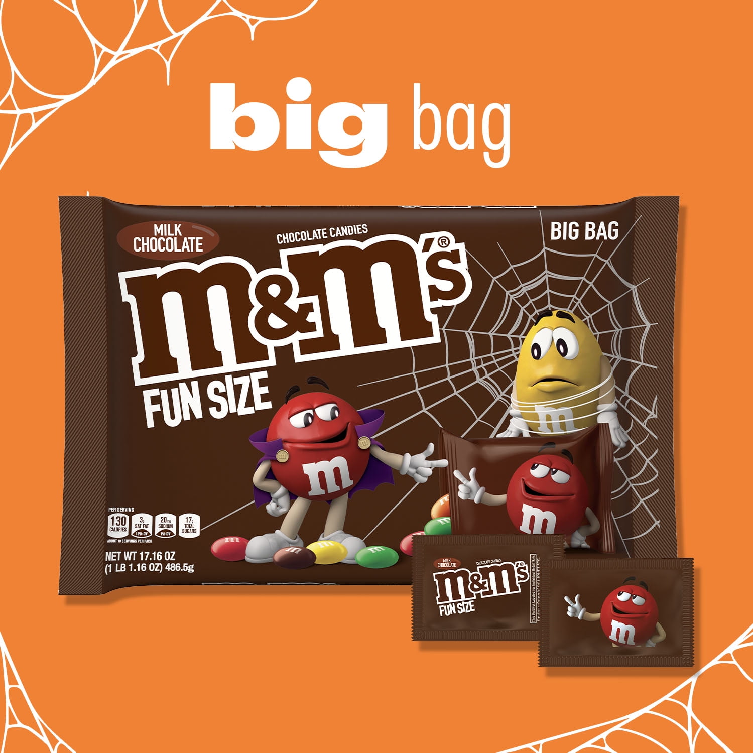 M&M's Milk Chocolate Fun Size Halloween Chocolate Candy – 10.53oz