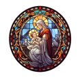 thumbnail image 1 of Pintura de diamante 5D DIY Wdftyju Taladro redondo completo Jesús Virgen decoración para el hogar, 1 of 9