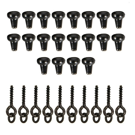 Necvior Bait Screws Oval Link Loop Swivels Hook Stops Shank Beads Carp Fishing Kit