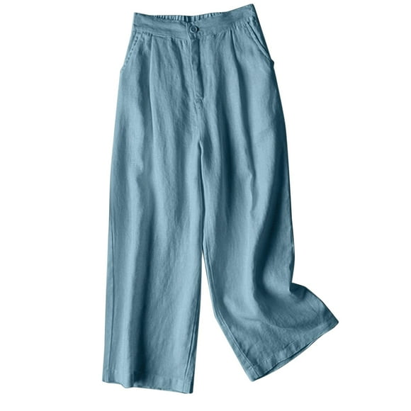 Ketyyh-chn99 Womens Work Pants Cargo Palazzo Trousers Pants Womens Cargo Pants for Women Blue,M