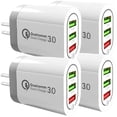 thumbnail image 1 of Cargador de Pared Portatil HotShot ChargerPowerWhite 4Pzas 3 Puertos USB 100-240V 50-60Hz, 1 of 1