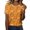 Earthy Yellow #001, variant on Halloween Shirt for Women Bat Ghost Short Sleeve Spooky Blouses Witch Spider Trendy Crew Neck Tops M