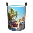thumbnail image 1 of Fotbe Playful Hedgehog Forest Pond Cesto de Ropa con Asas, Cesto Impermeable de Gran Capacidad, Bolsa de Lavado para Dormitorio, Cesto de Ropa con Ruedas y Asas-Small, 1 of 6