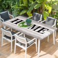 thumbnail image 2 of Rustic Table Cloths for 4 Foot Rectangle Tables, Eucalyptus Leaves Green Wreath Wooden Plaid Home Patio Waterproof Elastic Fitted Tablecloths, Washable Rectangular Table Cover for Camping, 2 of 8