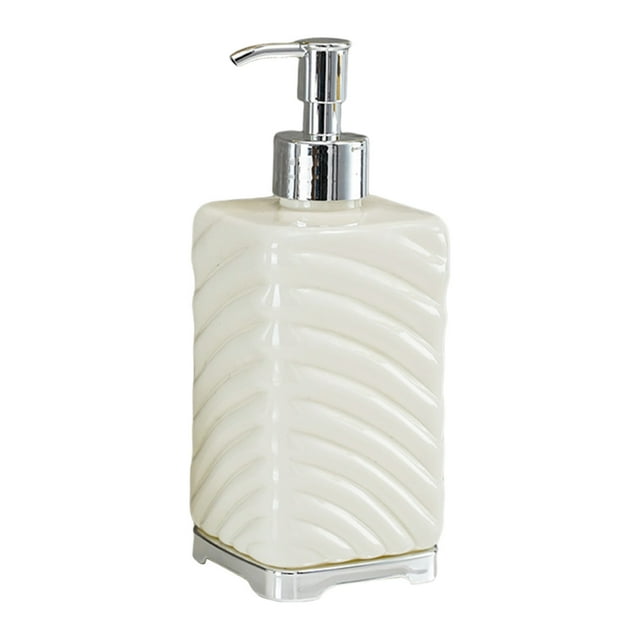 White White 430Ml Plastic Pump Bottle Shower Gel Shampoo Hand Soap Dispenser Refillable Bathroom Kitchen Storage Durable Easy Use Design #447ii