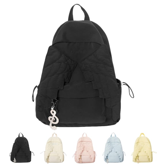 Spacious Angel Wing Travel Backpack, Lightweight Nylon Bag with Large Capacity for Weekend Trips & Daily Commute