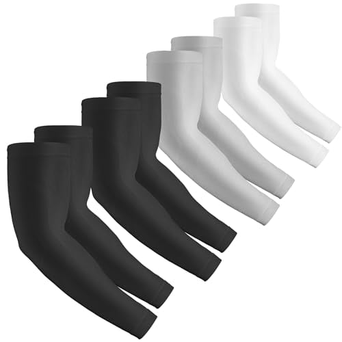 2 Pairs UV Protection Cooling Arm Sleeves Compression Sun Sleeves for Men Women Youth,Tattoo Cover Up,UPF 50