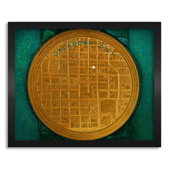 Second Story Collection, Oklahoma City 16x20 Straight Fit Framed Canvas