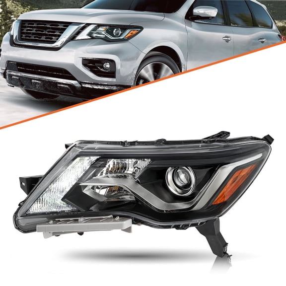 For 2017-2020 Nissan Pathfinder Left Driver Halogen Headlight w/LED DRL Headlamp