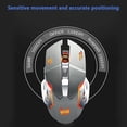 thumbnail image 3 of Freedo Souris Sans Fil 2,4 GHz Rechargeable Silencieuse, Souris de Jeu avec Récepteur USB, Rétroéclairage LED 7 Couleurs pour Ordinateur PC, Portable Gris, 3 of 8