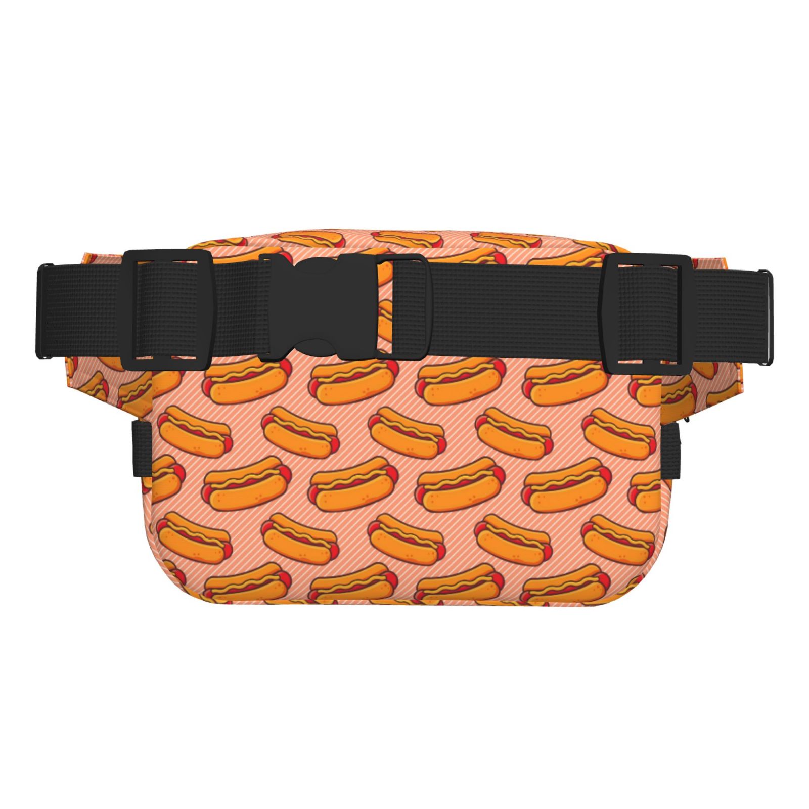 Hirioo Cartoon Hot Dog for Double Layer Waist Bag Adjustable Fanny Pack For Travel Running Hiking