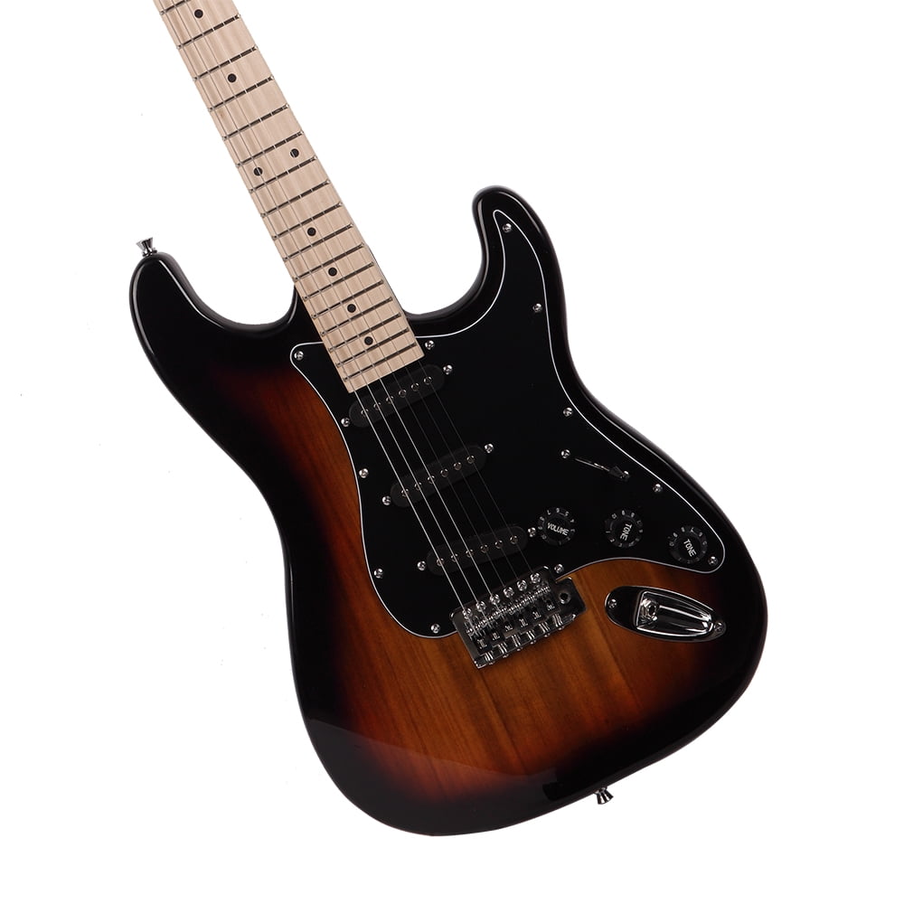 Private Jungle 39" Full Size Electric Guitar with Amp, Case and Accessories Pack Beginner Starter Package, Golden
