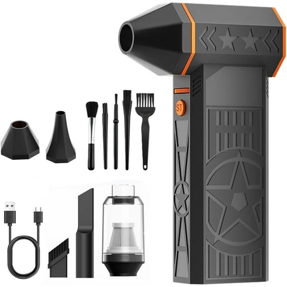 Mini Handheld Snow Blower for Cars, 5000W Powerful Portable Snow Blower with 3-Speed Adjustable for Dust Removal, Drying & Cleaning Snow