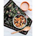 thumbnail image 3 of Black Spring Floral Kitchen Dish Towels for Drying Dishes Set of 4, Elegant Pastoral Flowers Birds Watercolor Waffle Weave Microfiber Hand Tea Bathroom Towels Quick Dry & Absorbent Towel 12x12, 3 of 7