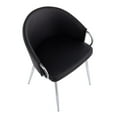 thumbnail image 2 of Silver Orchid  Battista Silver Upholstered Chair Black Faux Leather, 2 of 7