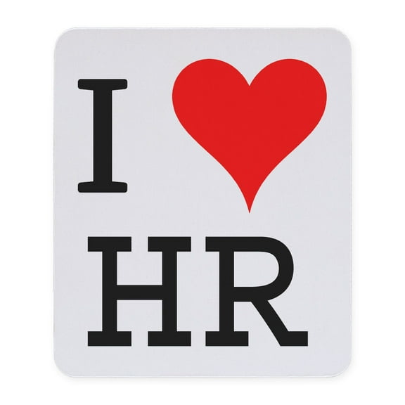CafePress - I Love HR Mousepad - Non-slip Rubber Mousepad, Gaming Mouse Pad