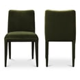 thumbnail image 2 of Moe's Home Collection Calla Fabric Dining Chair -Set of Two Green Color, 2 of 8