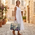 thumbnail image 7 of ZUXONGSY Hummingbird Flower Print Women’s Transparent Waterproof PVC Handbag, Oversize Lightweight Shoulder Tote with Top Handle and Zipper, Practical Shopper for Daily Commute, 7 of 7