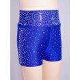 thumbnail image 4 of inhzoy Kids Girls Rhinestone Ballet Dance Shorts Sparkle Gymnastics Yoga Figure Skating Tumbling Blue 6, 4 of 7