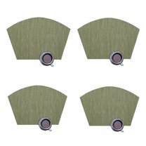 AUQ Placemat,Natural Non-Toxic Table Mat,Excellent Heat Insulation Garden Table Mats,Green