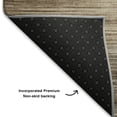 thumbnail image 5 of Addison Rugs Mayfield Premium Machine Washable Transitional Stripes Brown Round Rug, 8' X 8' Machine Washable Transitional Stripes Brown Oversized Sherpa Throw Blanket, 5 of 6